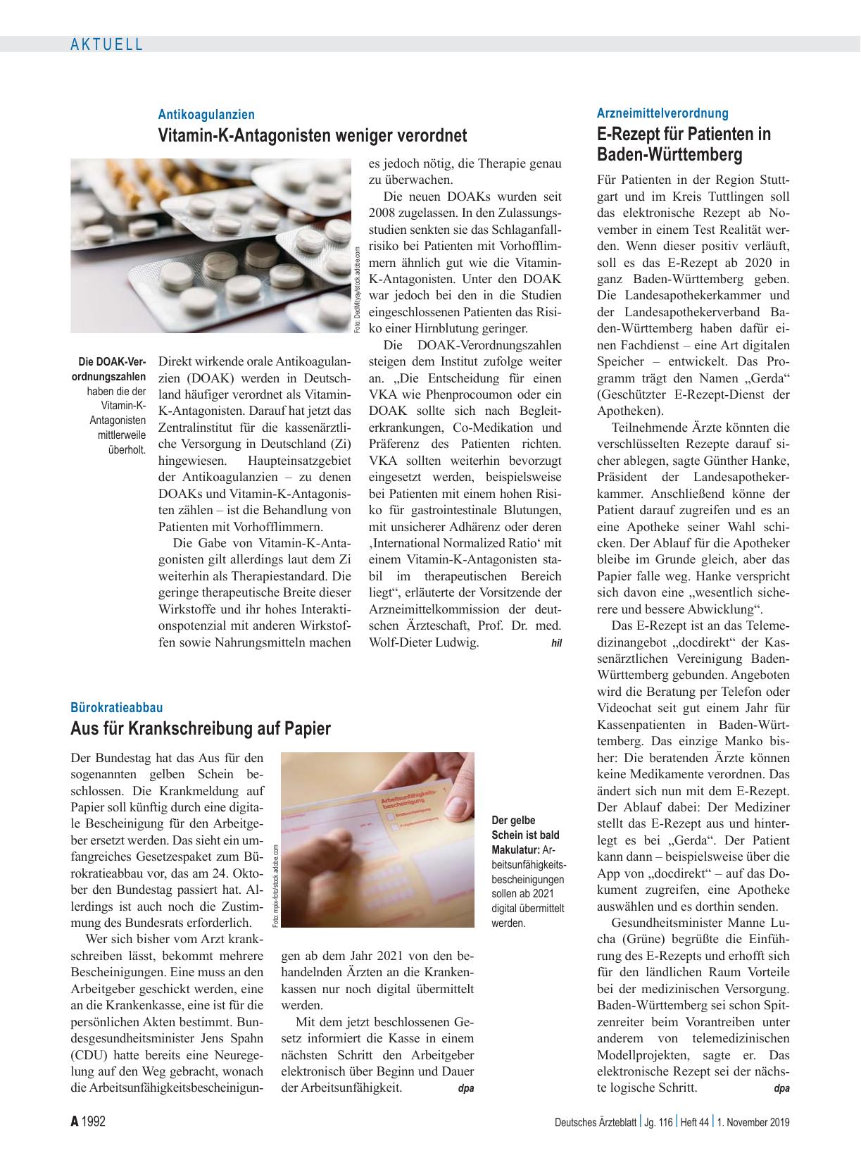 Vorschauseite 1: Arzneimittelverordnung: E-Rezept für Patienten in Baden-Württemberg