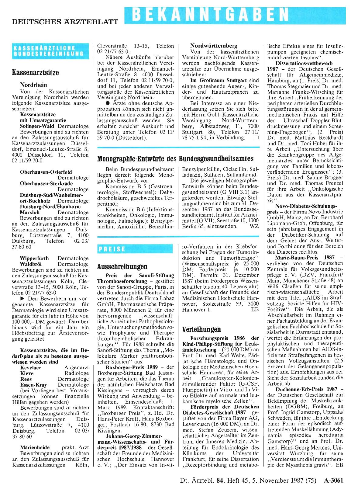 Vorschauseite 1: Preise