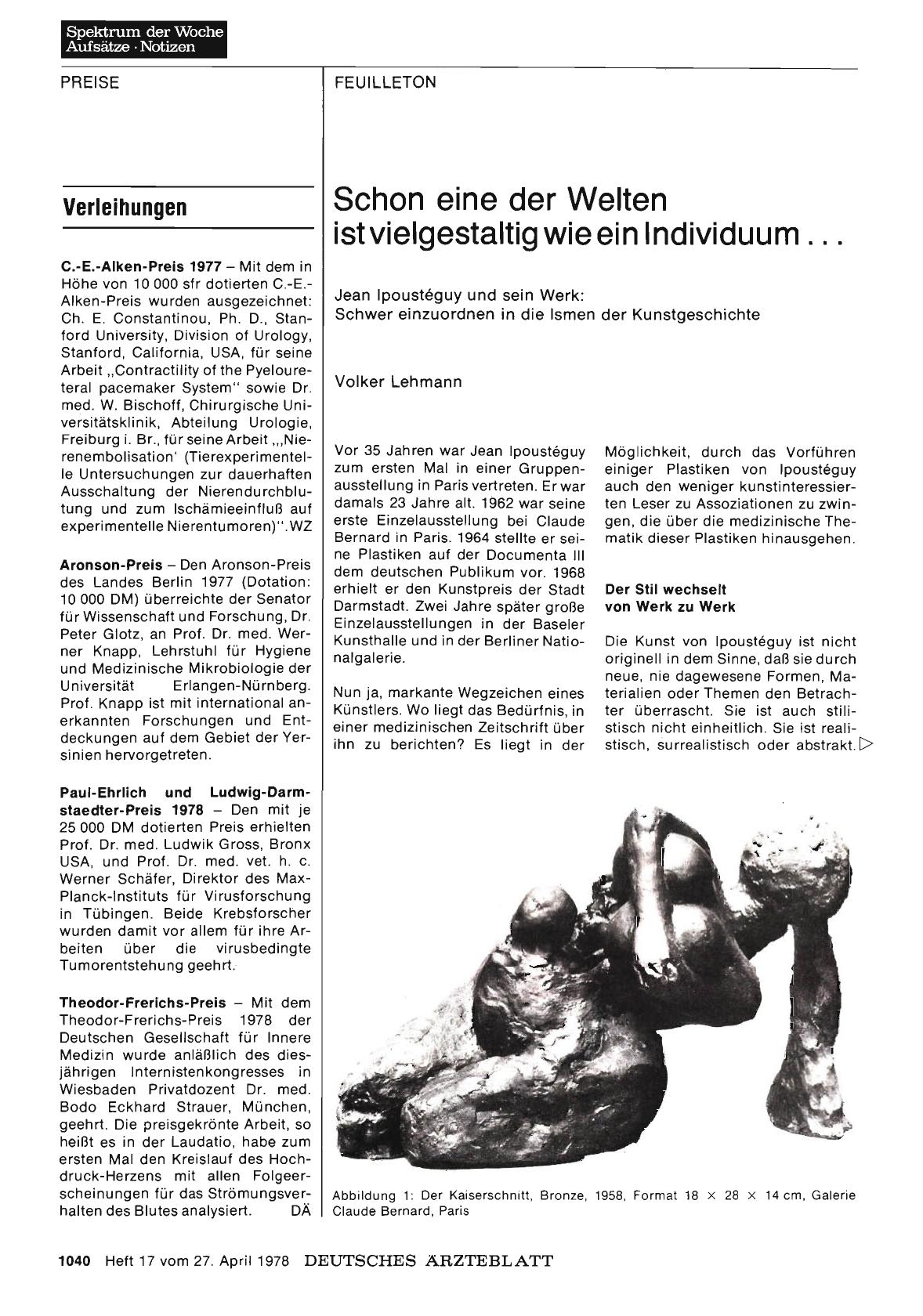 Vorschauseite 1: Verleihungen