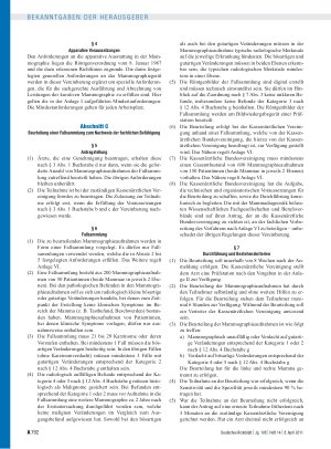 Vorschauseite 2: Neufassung der Mammographie-Vereinbarung nach § 135 Abs. 2 SGB V – Vereinbarung von Qualitätssicherungsmaßnahmen nach § 135 Abs. 2 SGB V zur kurativen Mammographie (Mammographie-V…