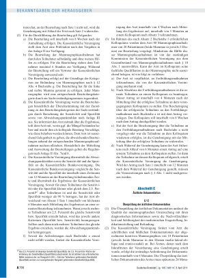 Vorschauseite 4: Neufassung der Mammographie-Vereinbarung nach § 135 Abs. 2 SGB V – Vereinbarung von Qualitätssicherungsmaßnahmen nach § 135 Abs. 2 SGB V zur kurativen Mammographie (Mammographie-V…