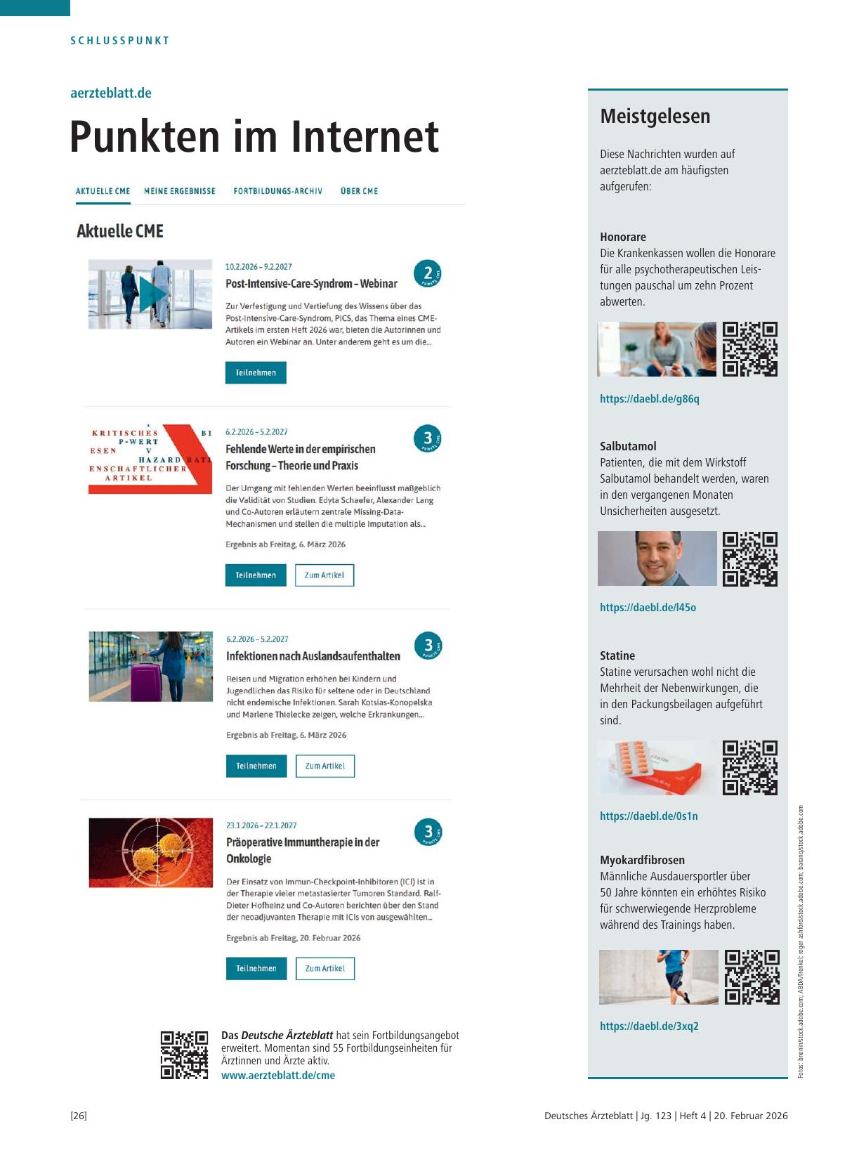 Vorschauseite 1: aerzteblatt.de: Punkten im Internet