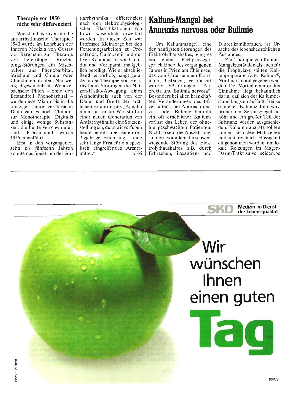 Vorschauseite 1: Kalium-Mangel bei Anorexia nervosa oder Bulimie