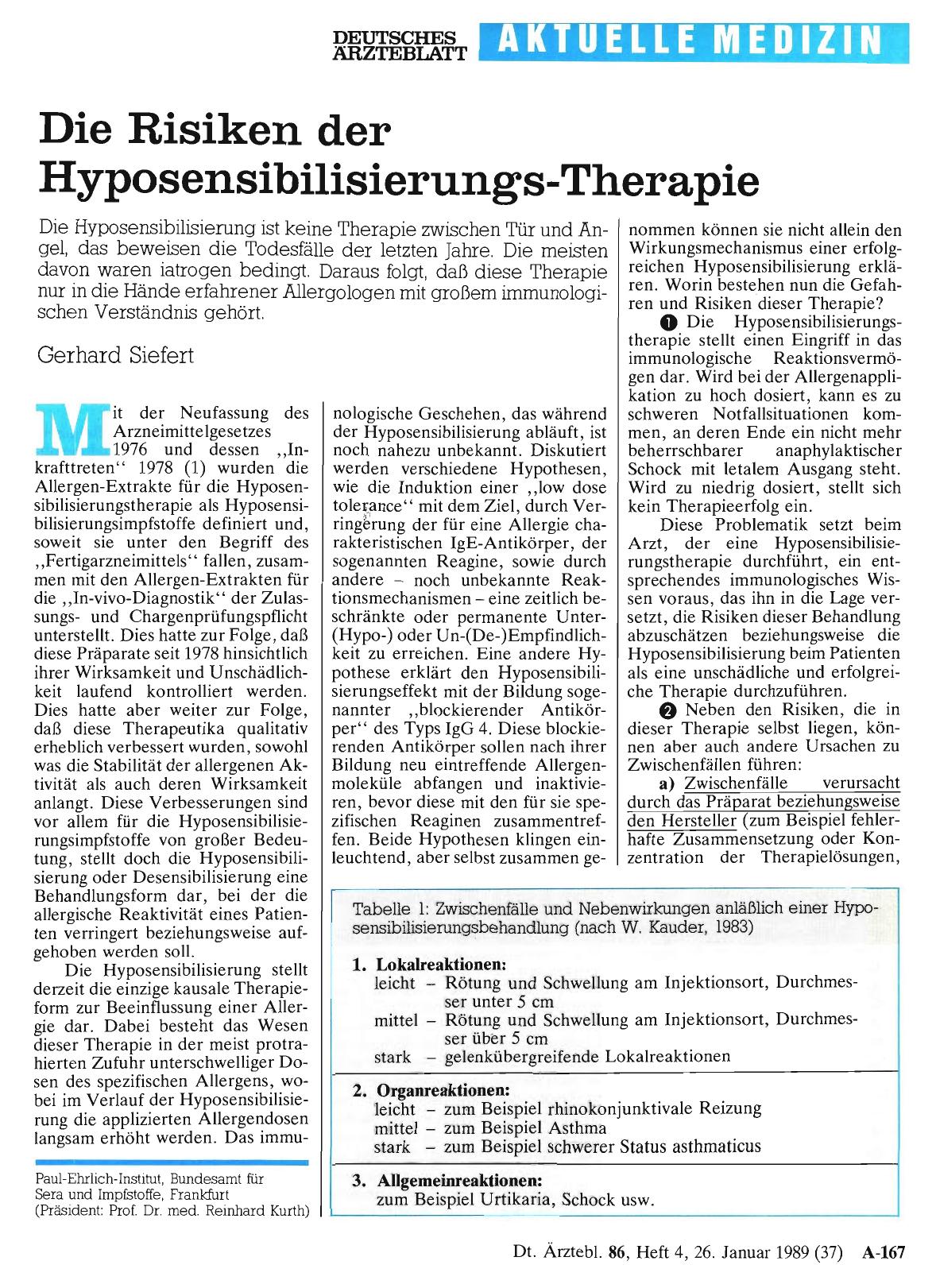Vorschauseite 1: Die Risiken der Hyposensibilisierungs-Therapie