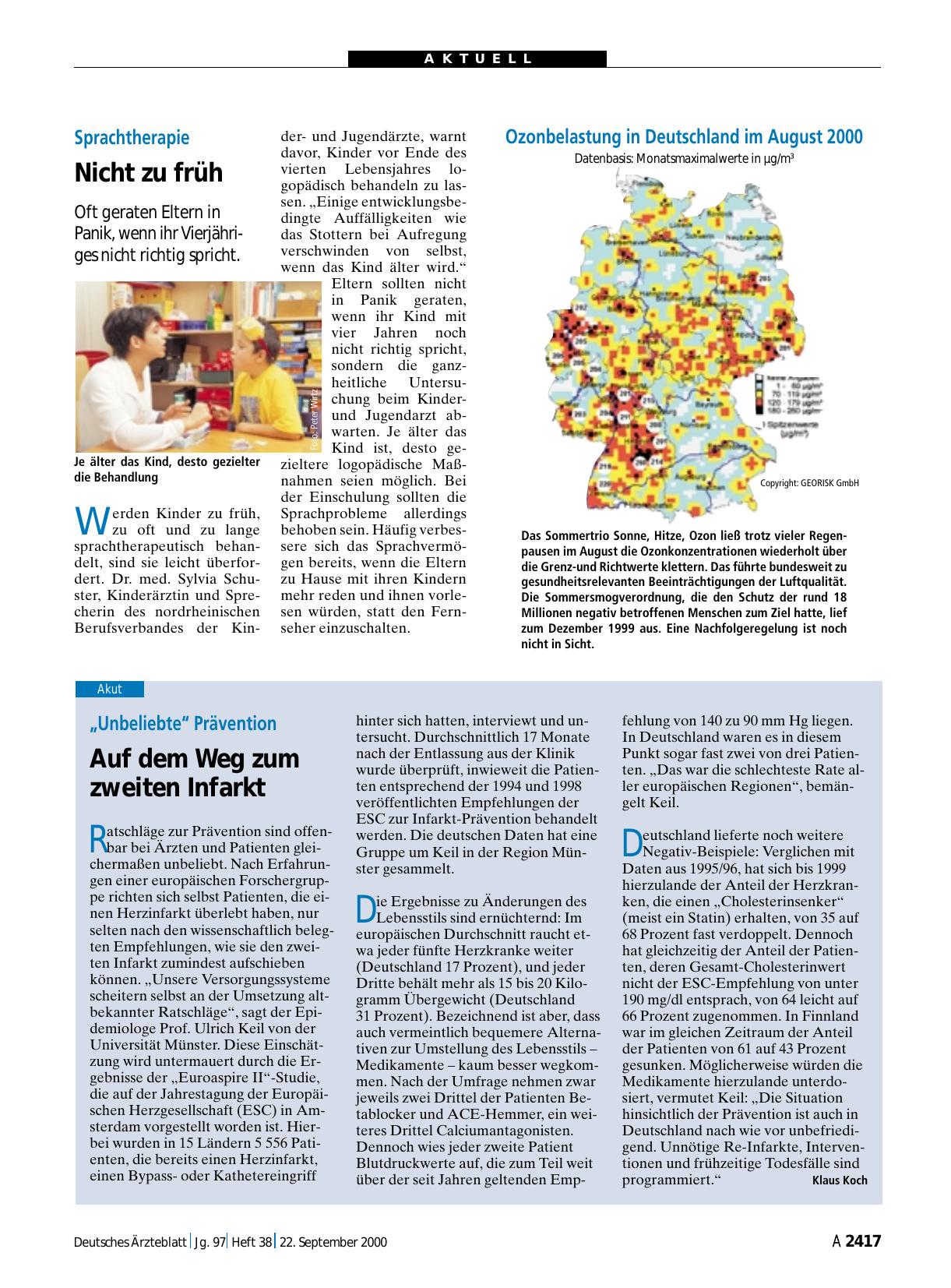 Vorschauseite 1: „Unbeliebte“ Prävention: Auf dem Weg zum zweiten Infarkt