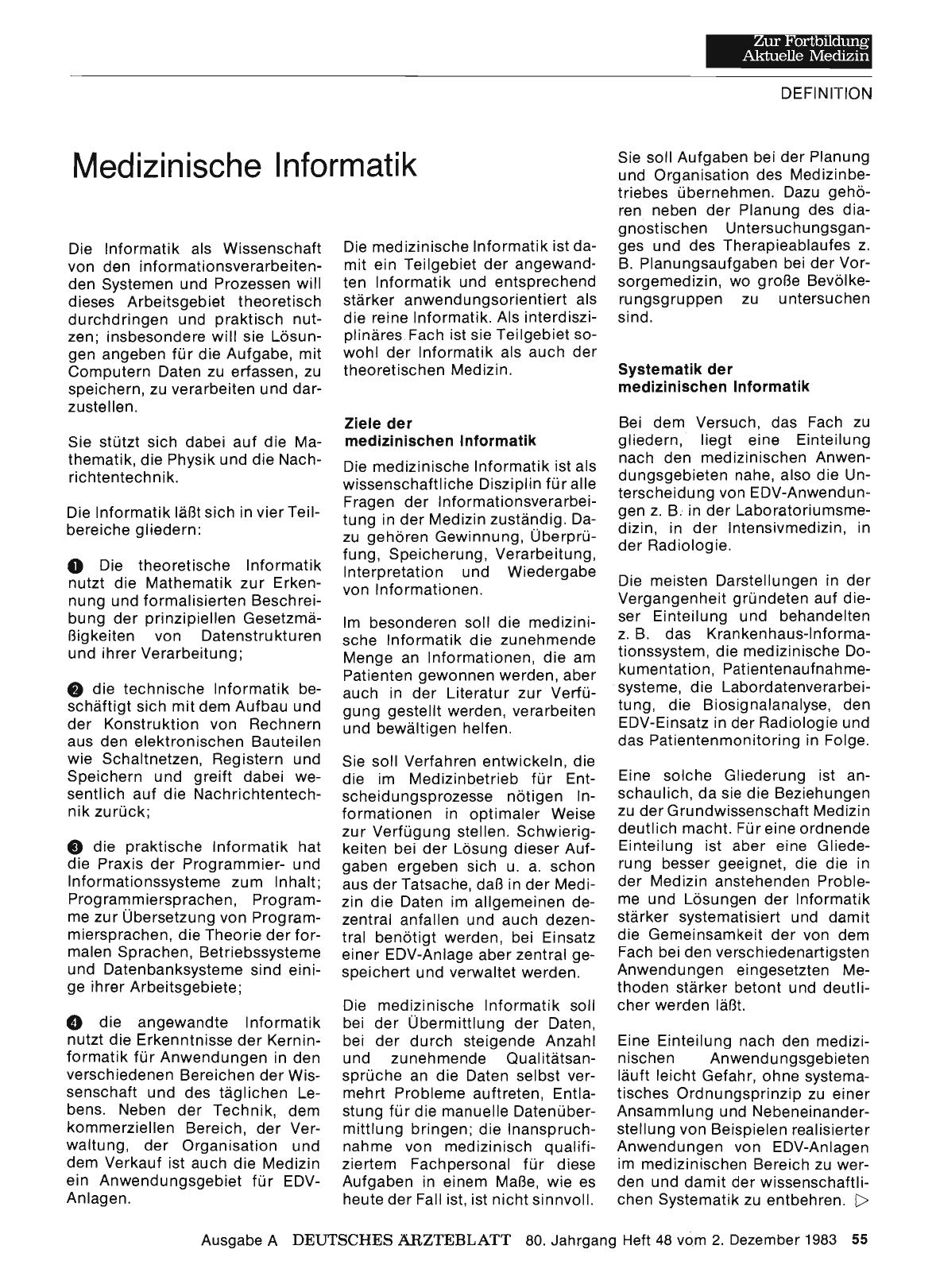 Vorschauseite 1: Medizinische Informatik