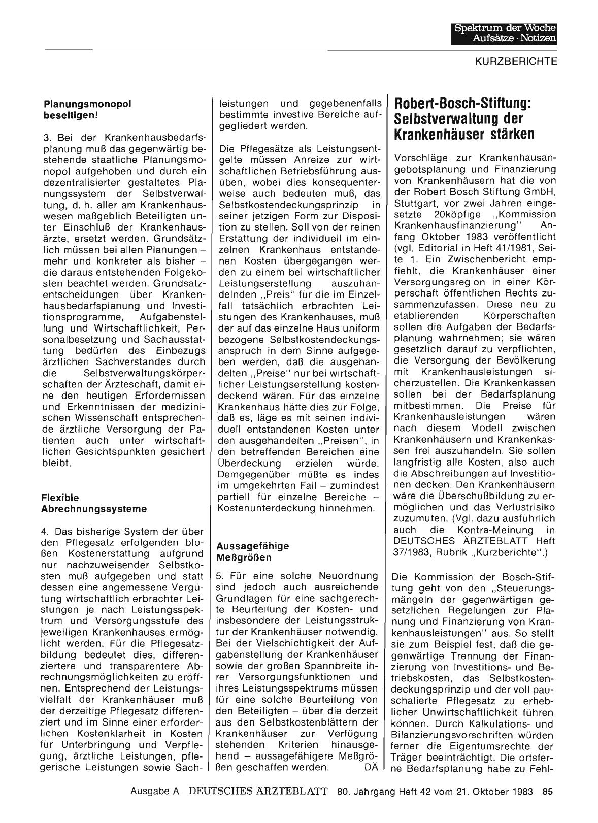 Vorschauseite 1: Robert-Bosch-Stiftung: Selbstverwaltung der Krankenhäuser stärken