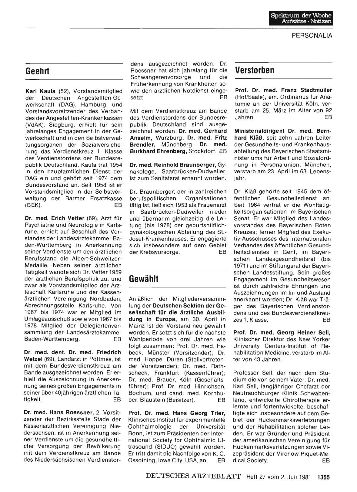 Vorschauseite 1: Geehrt