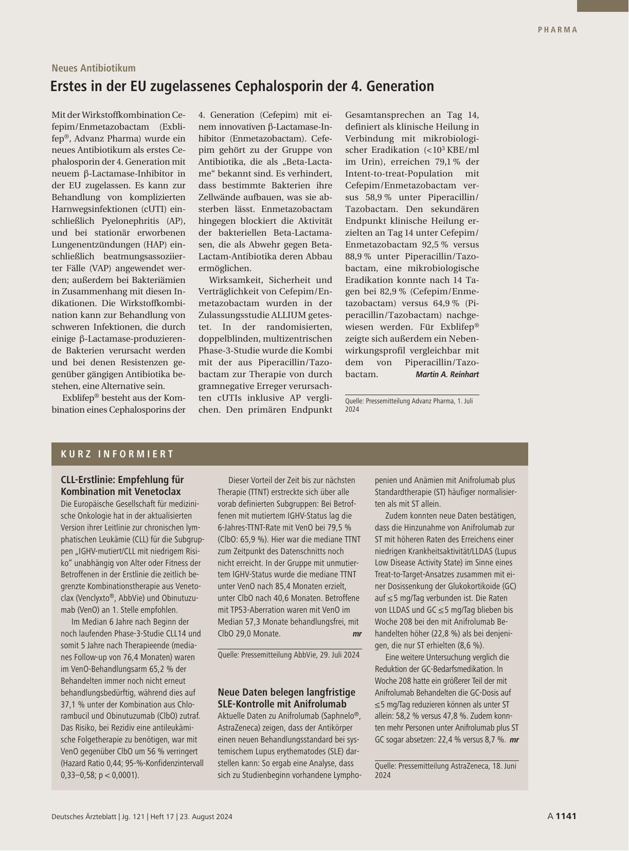 Vorschauseite 1: Kurz informiert.