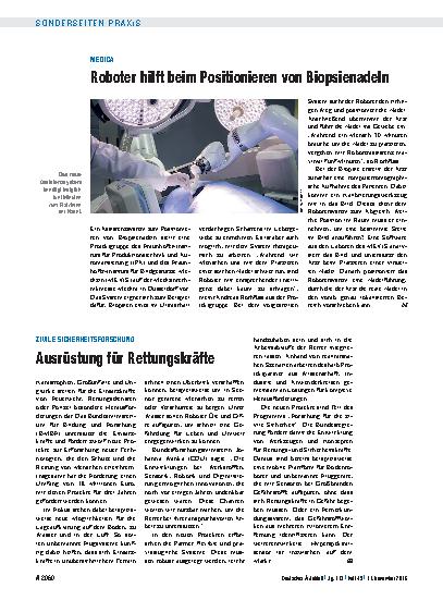 Vorschauseite 1: Zivile Sicherheitsforschung: Ausrüstung für Rettungskräfte