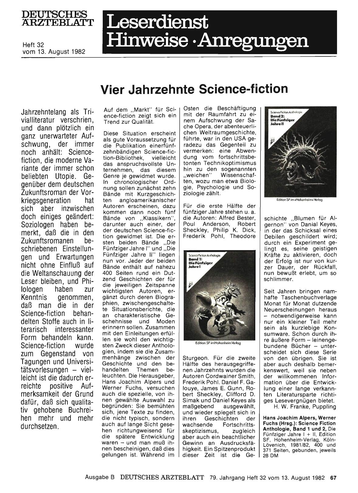 Vorschauseite 1: Vier Jahrzehnte Science-fiction