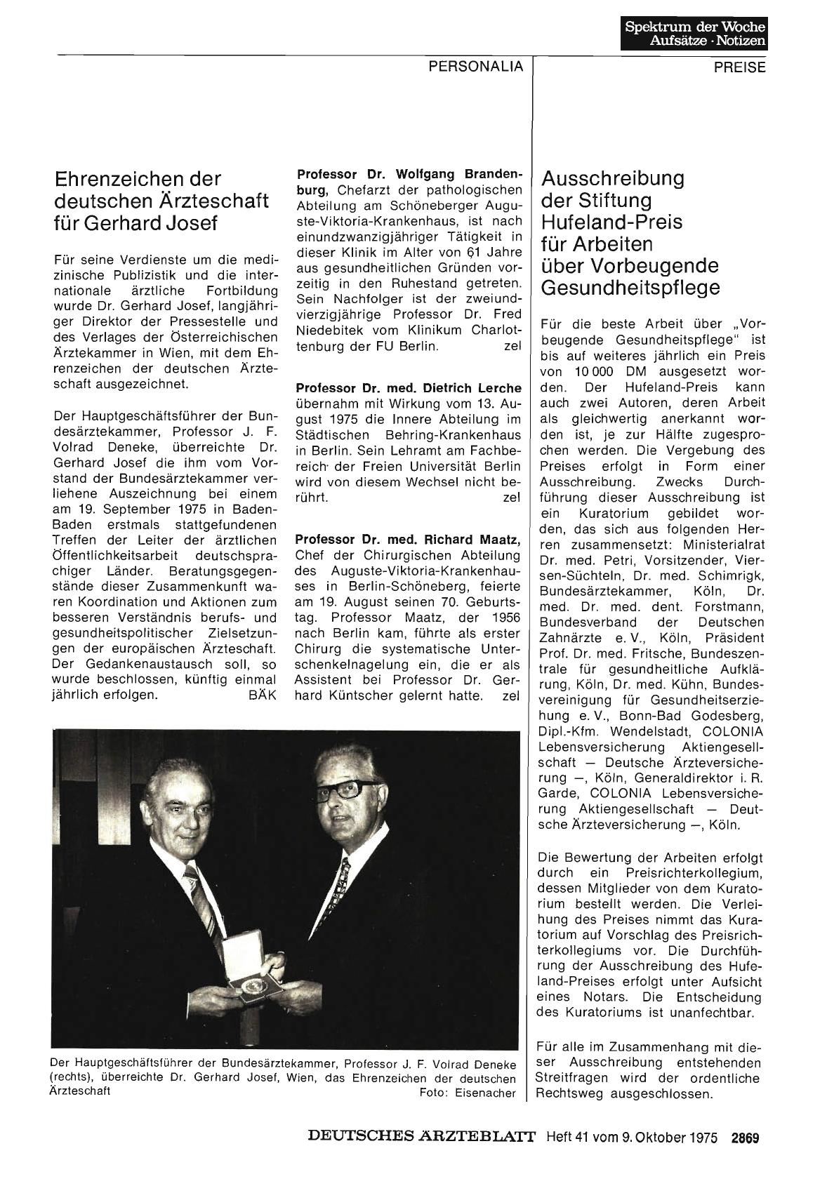 Vorschauseite 1: Professor Dr. Wolfgang Brandenburg