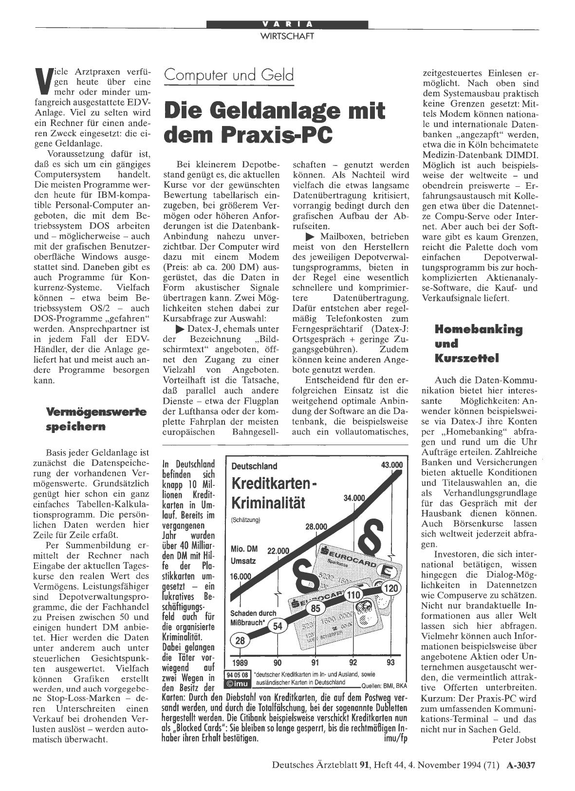 Vorschauseite 1: Computer und Geld: Die Geldanlage mit dem Praxis-PC