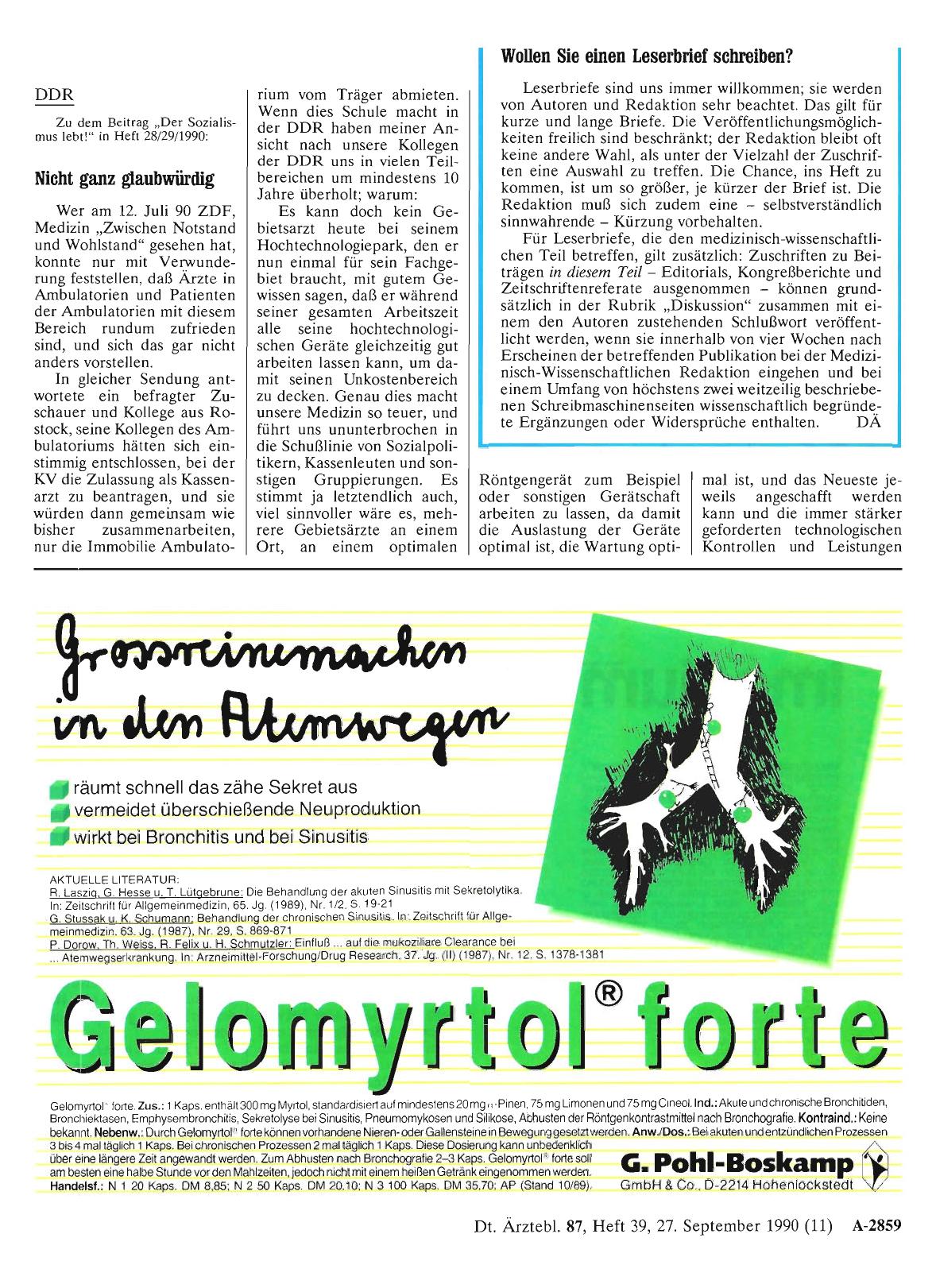 Vorschauseite 1: DDR: Nicht ganz glaubwürdig