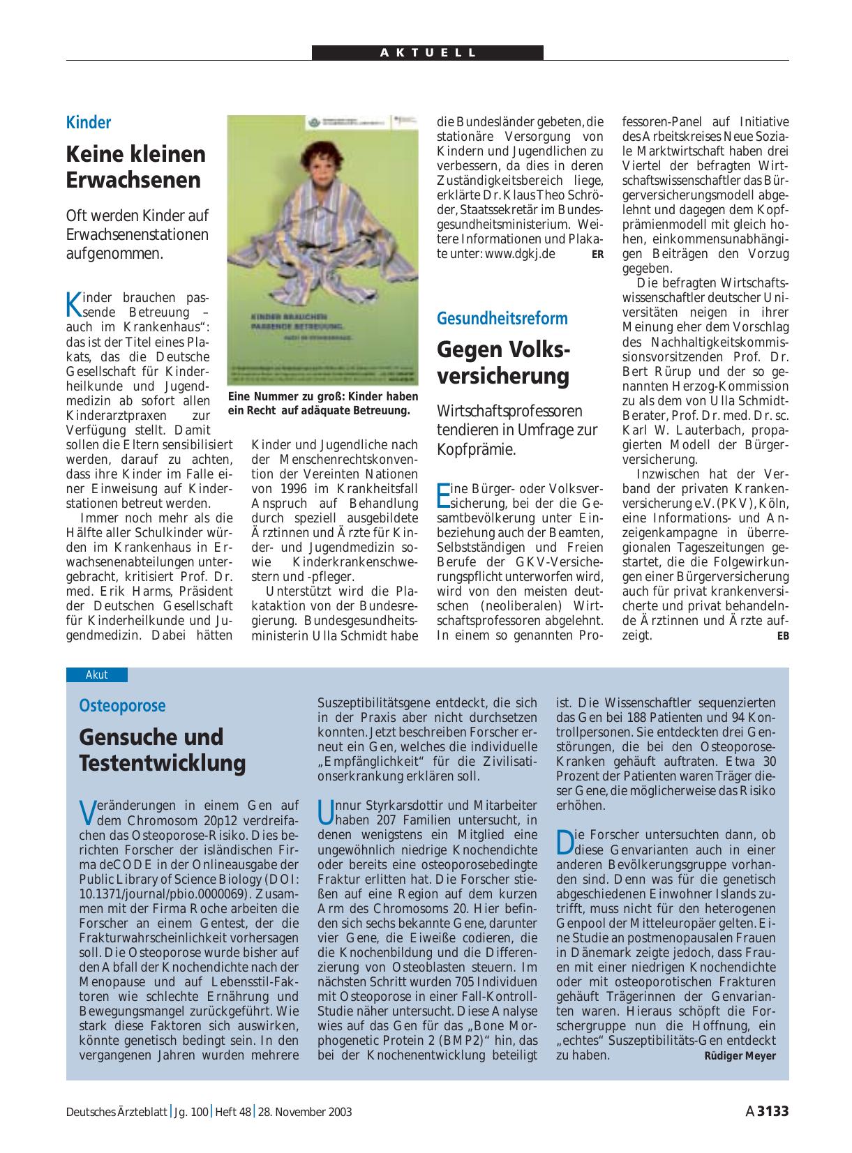 Vorschauseite 1: Osteoporose: Gensuche und Testentwicklung
