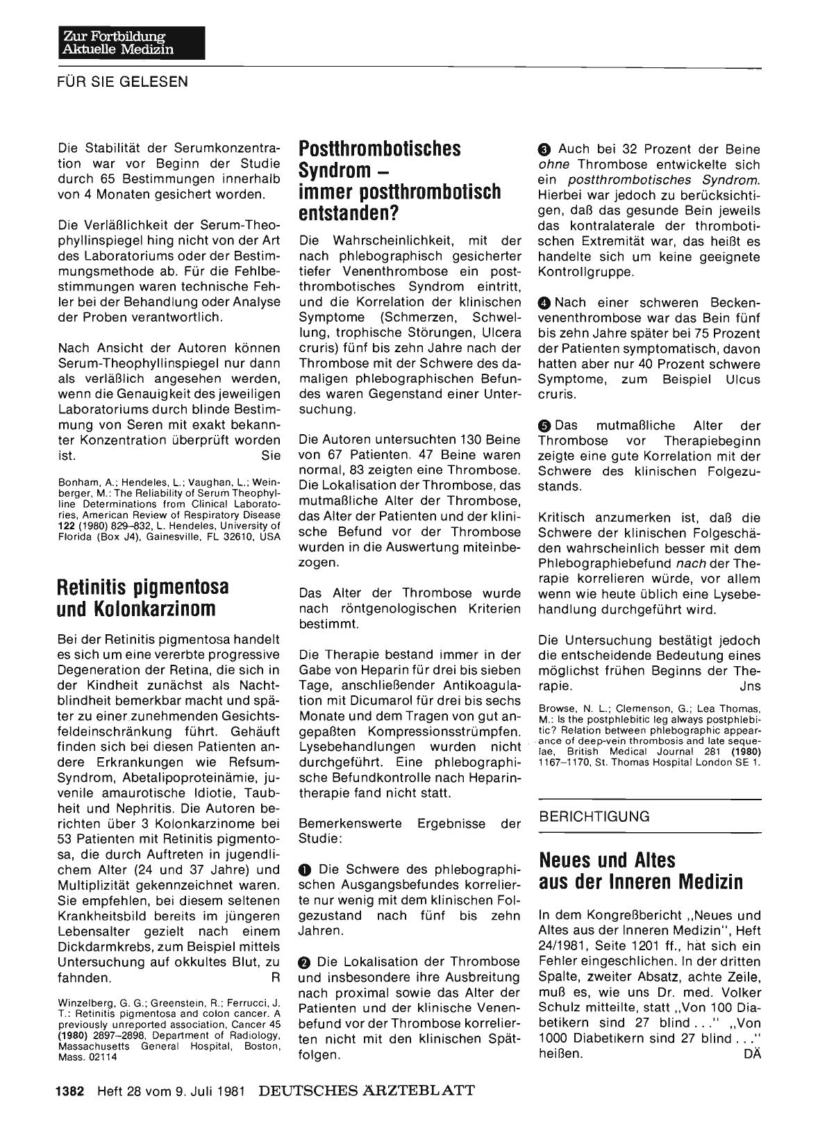 Vorschauseite 1: Neues und Altes aus der Inneren Medizin