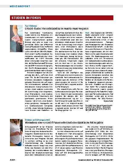 Vorschauseite 1: Diabetes und Schwangerschaft: Mindestens eine von zwölf Frauen entwickelt eine diabetische Retinopathie