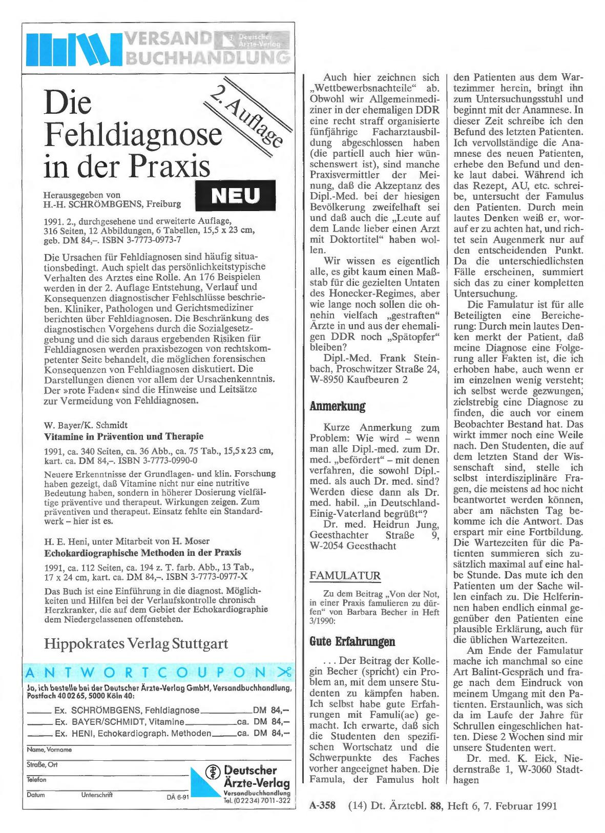 Vorschauseite 1: FAMULATUR: Gute Erfahrungen
