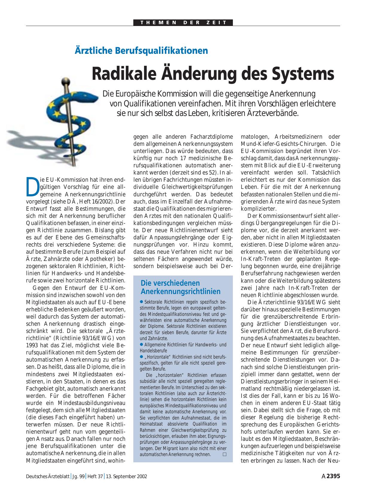 Vorschauseite 1: Die verschiedenen Anerkennungsrichtlinien