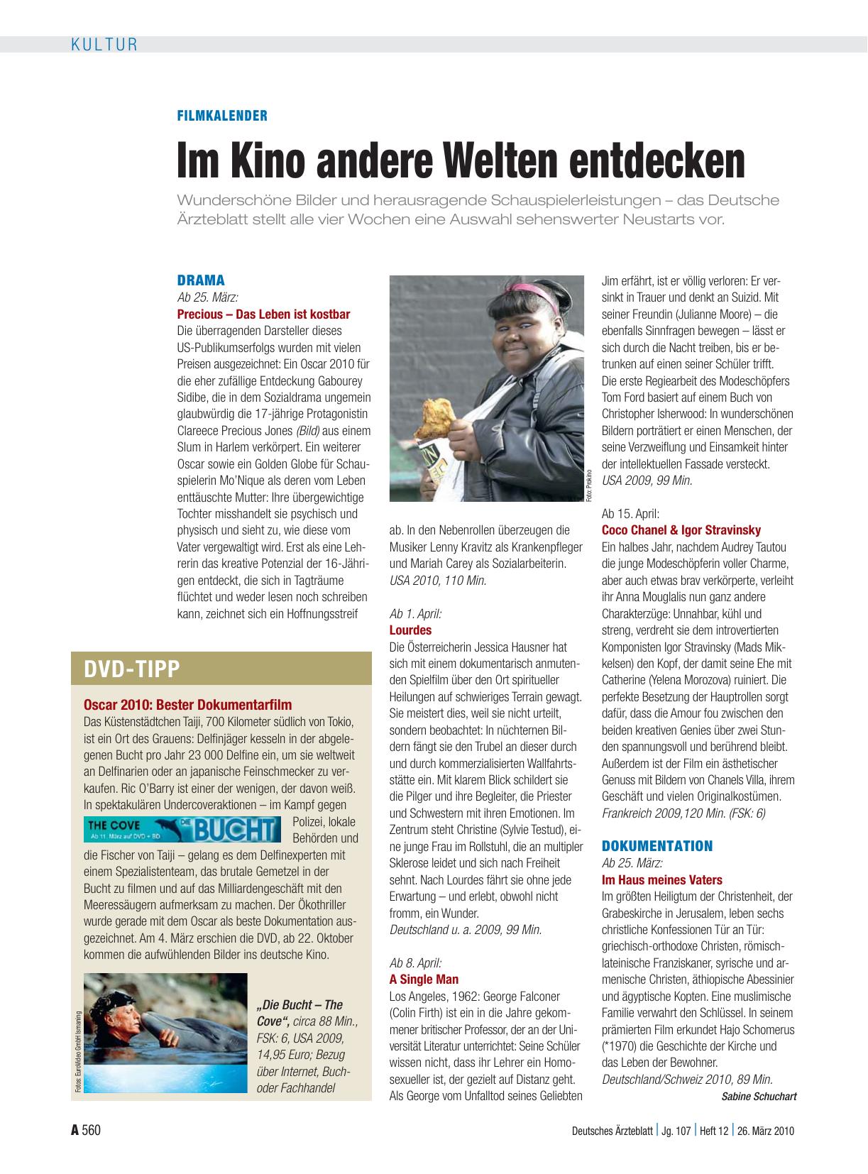 Vorschauseite 1: Filmkalender: Im Kino andere Welten entdecken