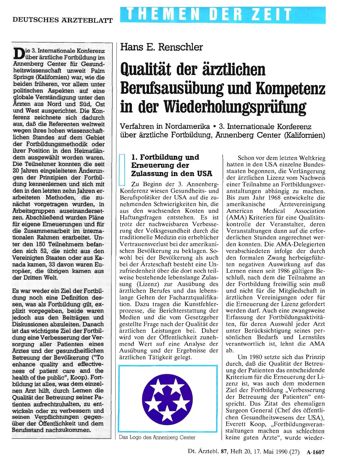 Vorschauseite 1: Qualität der ärztlichen Berufsausübung und Kompetenz in der Wiederholungsprüfung