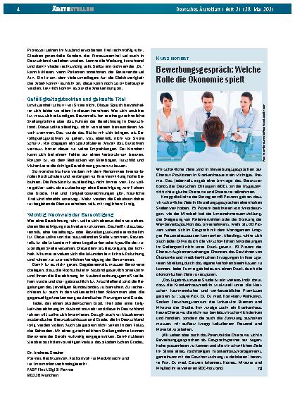 Vorschauseite 1: Bewerbungsgespräch: Welche Rolle die Ökonomie spielt