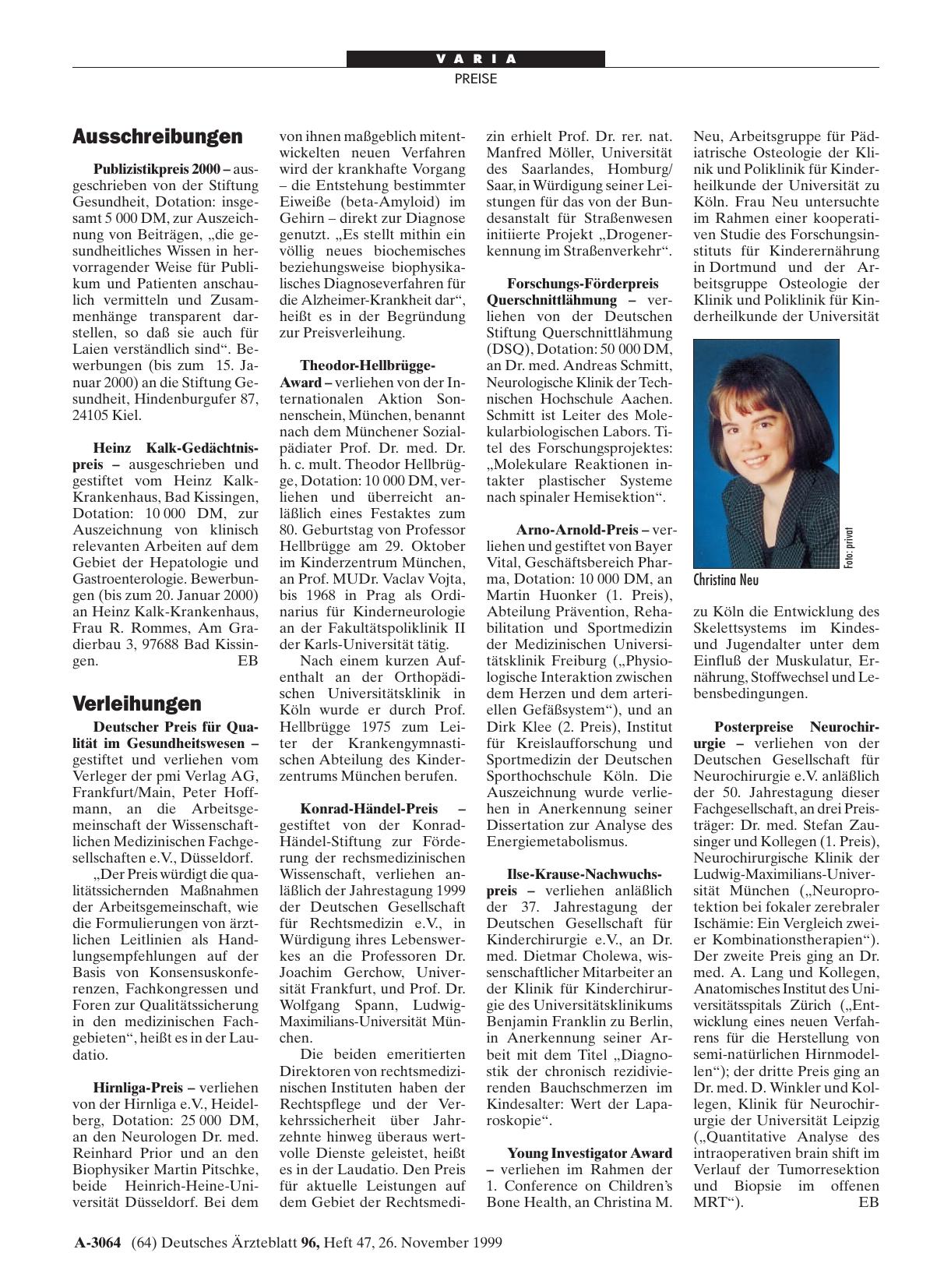 Vorschauseite 1: Ausschreibungen