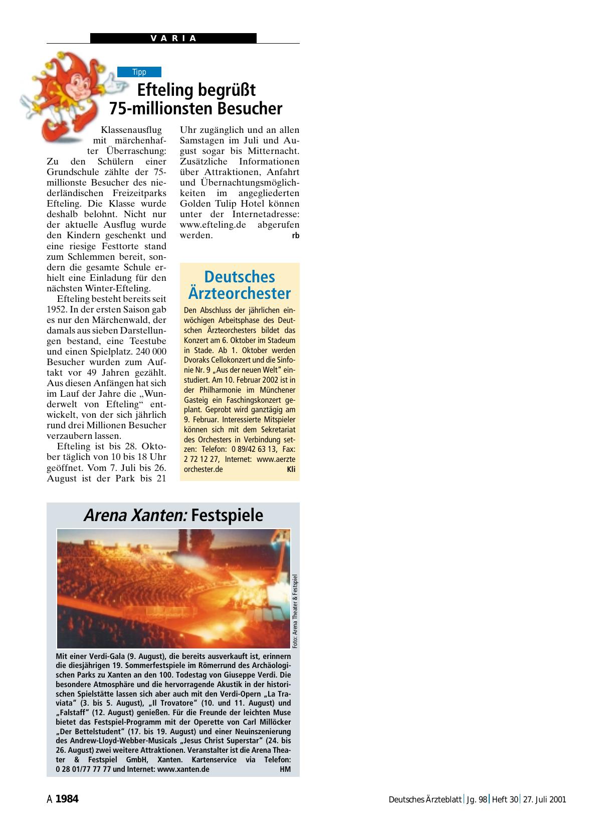 Vorschauseite 1: Deutsches Ärzteorchester