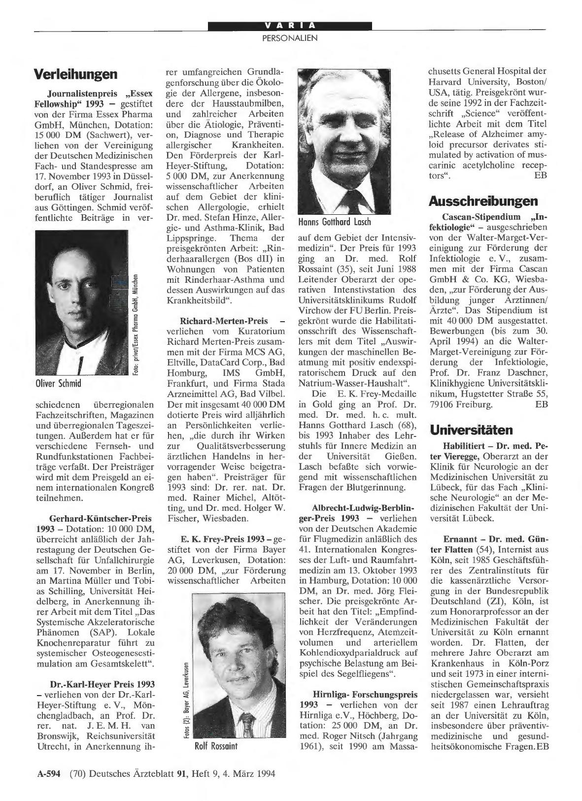Vorschauseite 1: Ausschreibungen