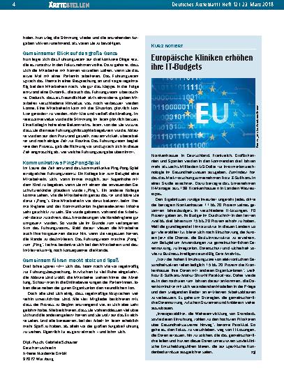 Vorschauseite 1: Europäische Kliniken erhöhen ihre IT-Budgets