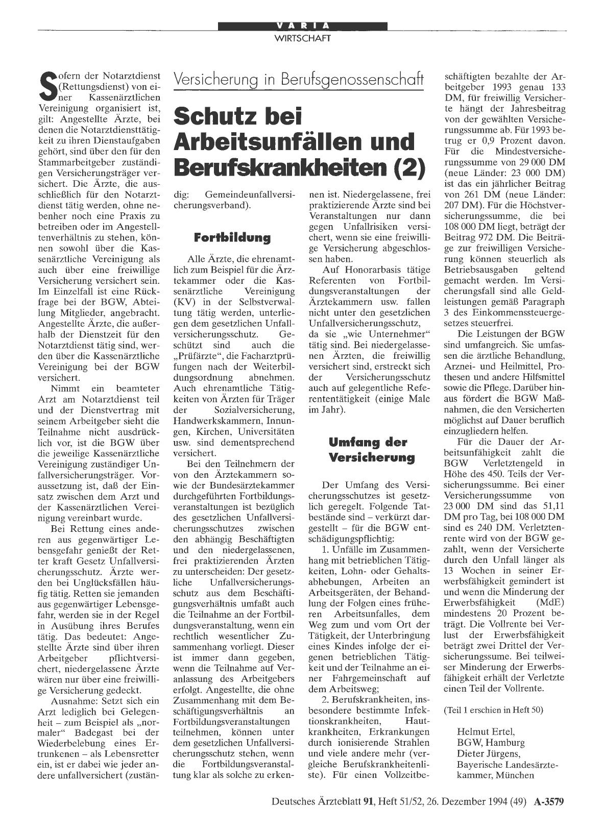Vorschauseite 1: Versicherung in Berufsgenossenschaft: Schutz bei Arbeitsunfällen und Berufskrankheiten (2)