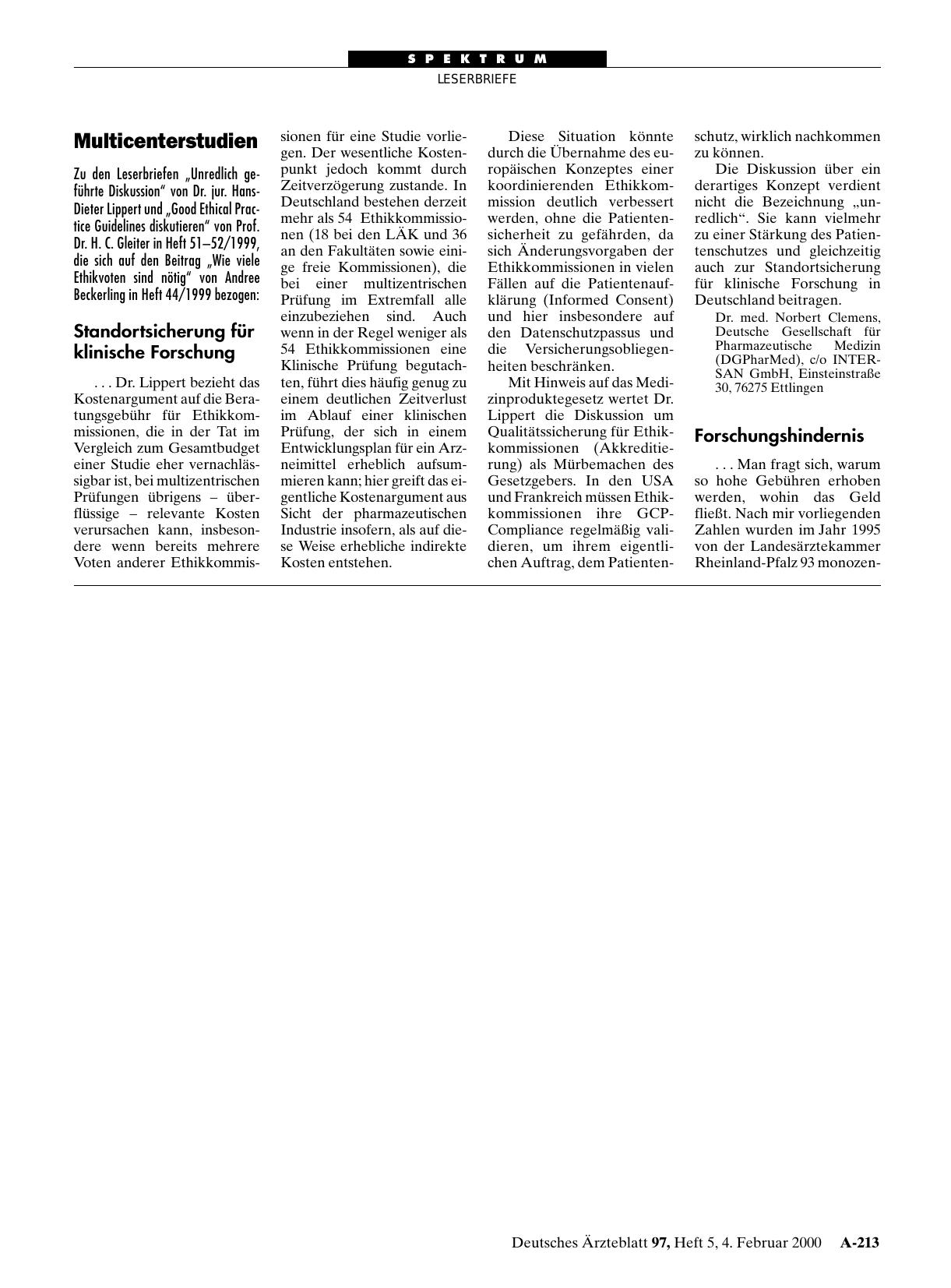 Vorschauseite 1: Multicenterstudien: Forschungshindernis