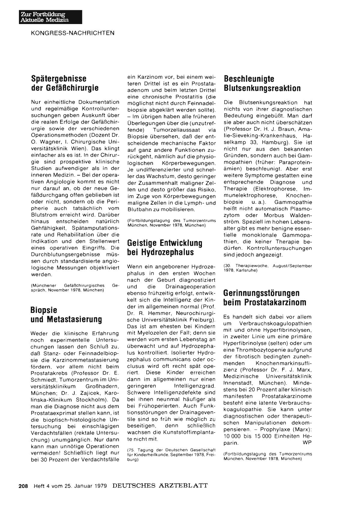 Vorschauseite 1: Biopsie und Metastasierung