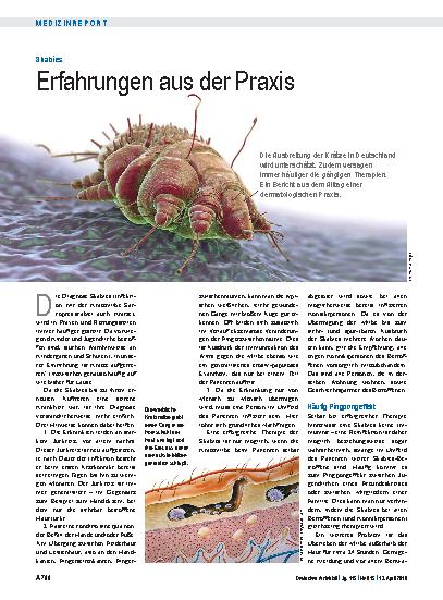 Vorschauseite 1: Skabies: Erfahrungen aus der Praxis