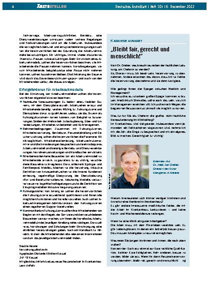 Vorschauseite 1: Karriere konkret: „Bleibt fair, gerecht und menschlich! “