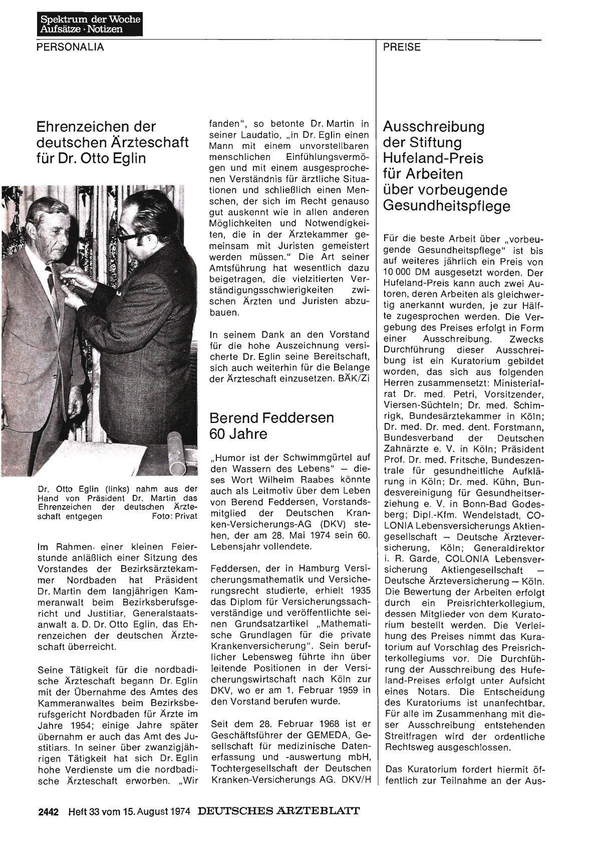 Vorschauseite 1: Berend Feddersen 60 Jahre