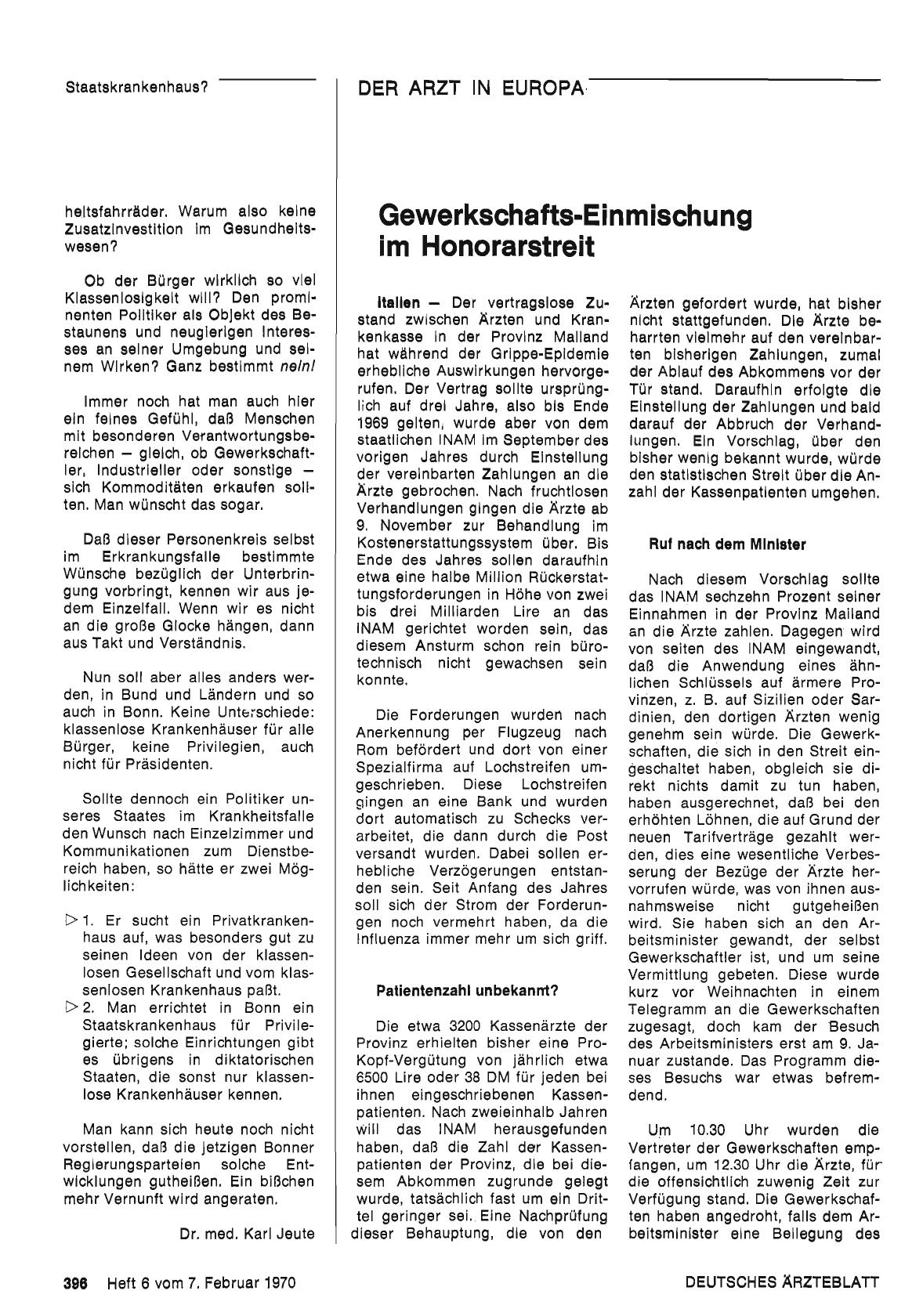 Vorschauseite 1: Gewerkschafts-Einmischung im Honorarstreit