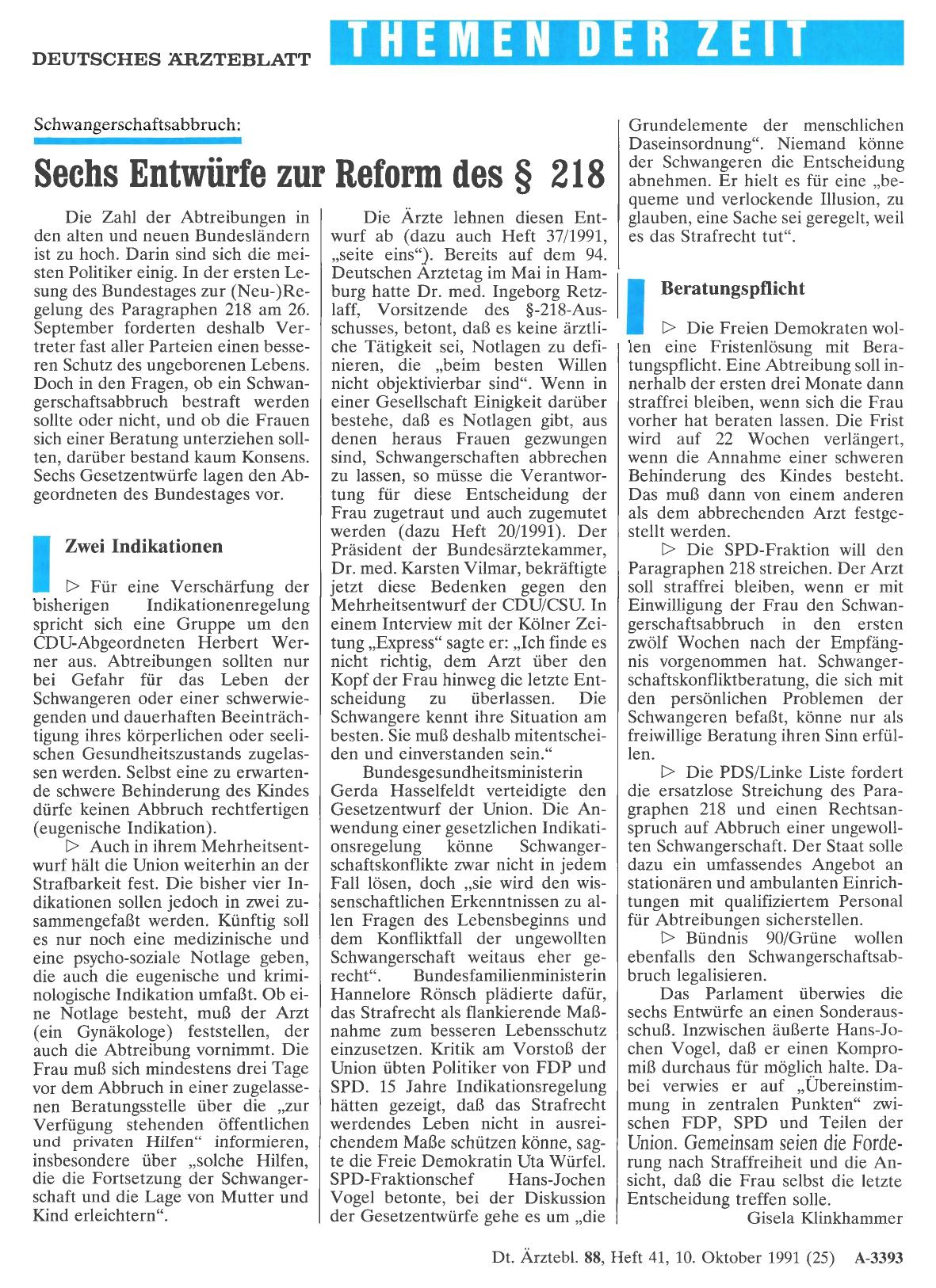 Vorschauseite 1: Schwangerschaftsabbruch: Sechs Entwürfe zur Reform des § 218