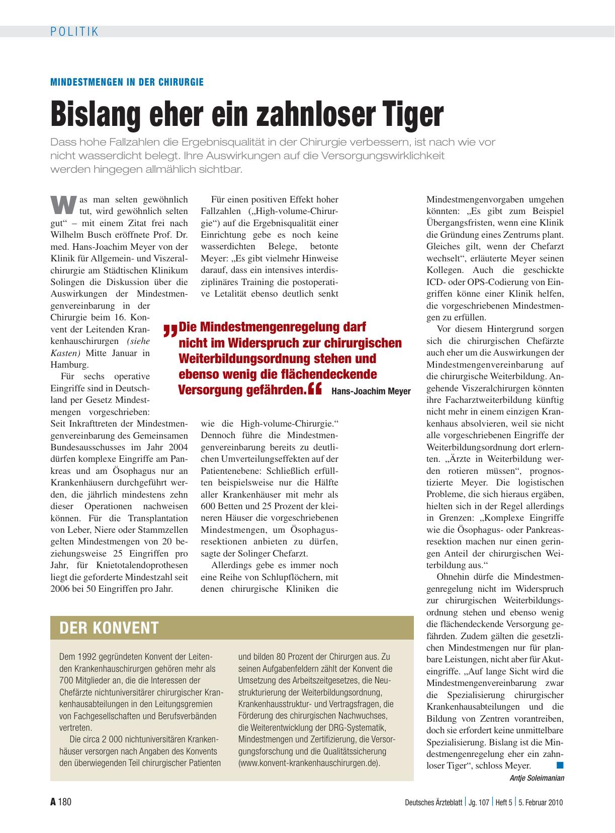 Vorschauseite 1: Der Konvent