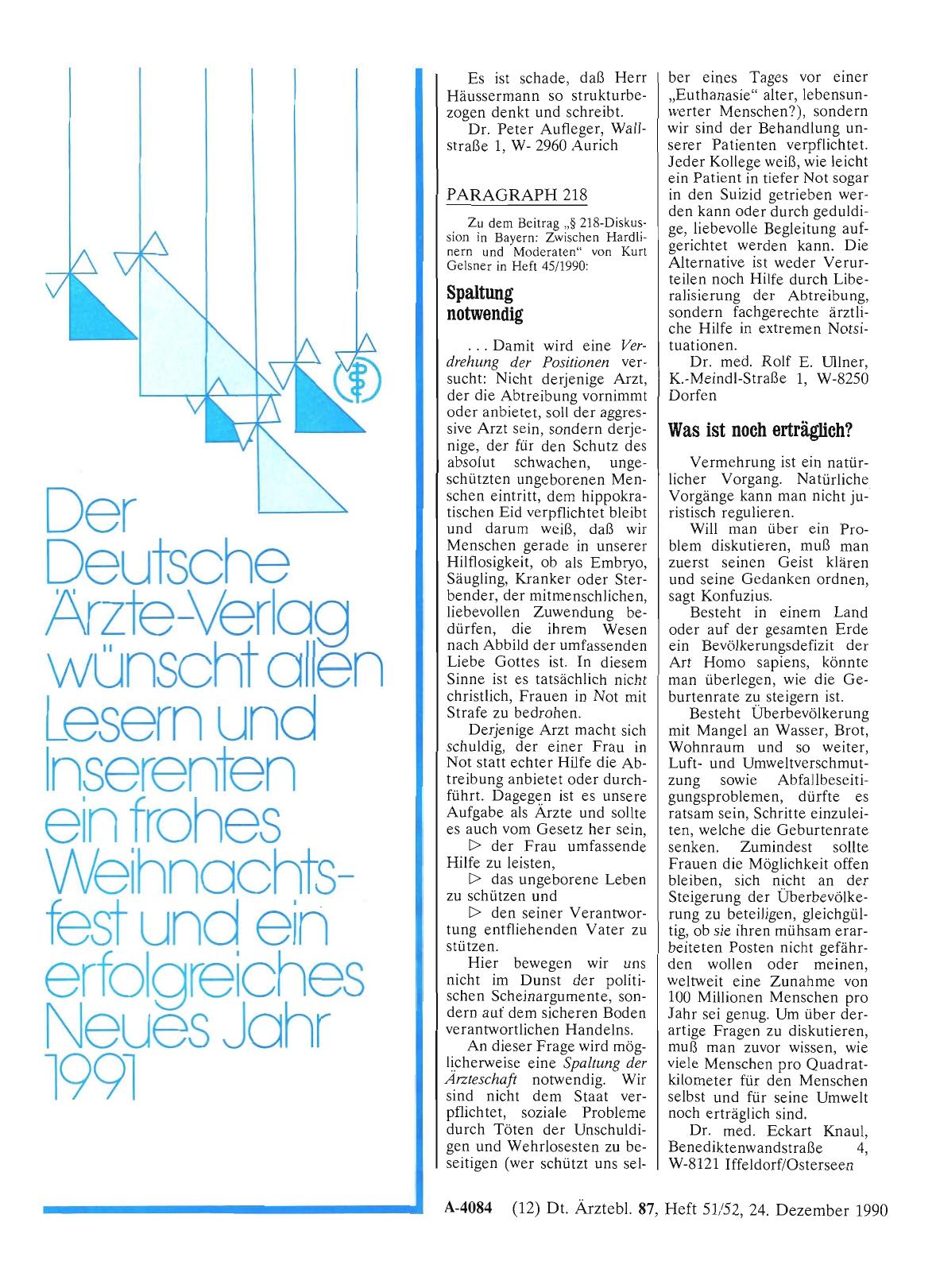 Vorschauseite 1: PARAGRAPH 218: Was ist noch erträglich?