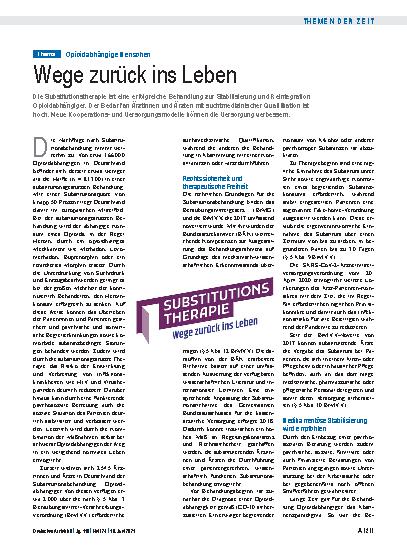 Vorschauseite 1: Opioidabhängige Menschen: Wege zurück ins Leben