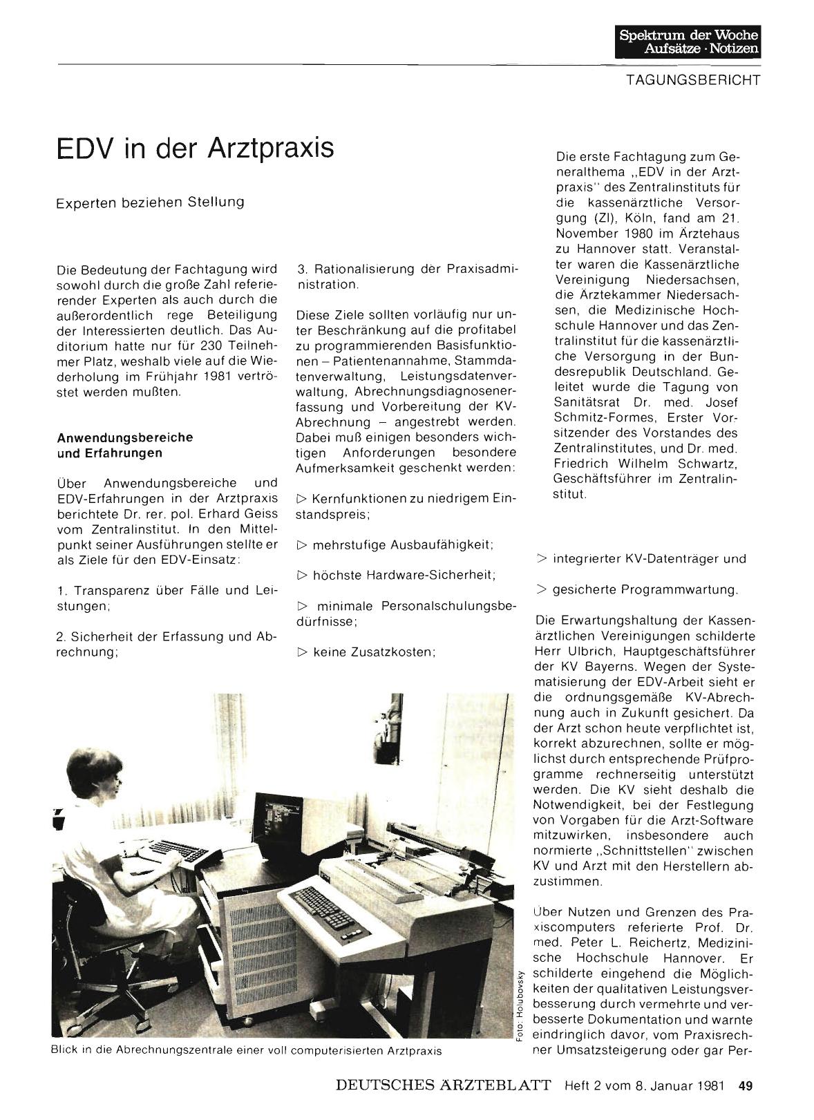 Vorschauseite 1: EDV in der Arztpraxis