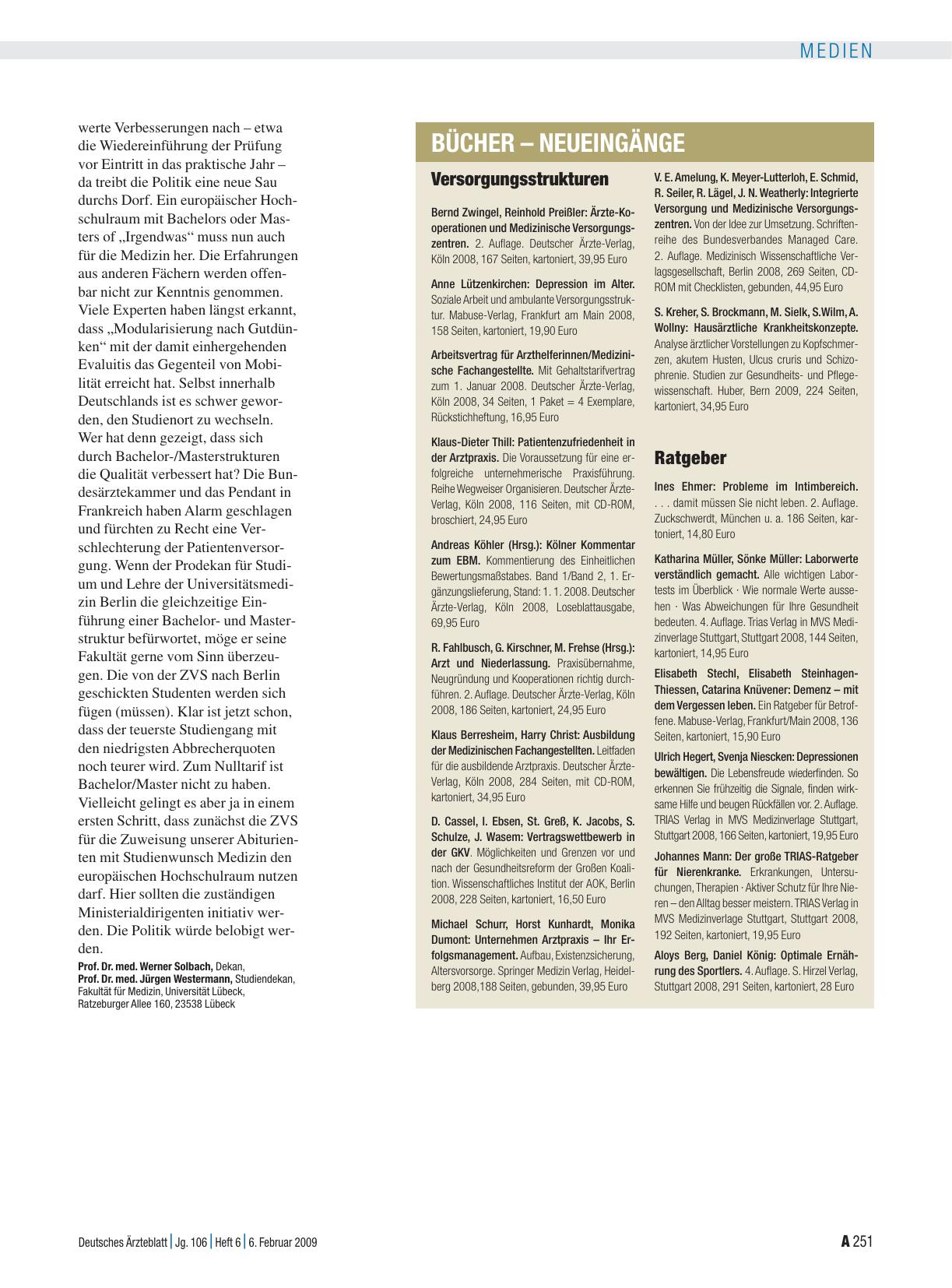 Vorschauseite 1: Bücher – Neueingänge: