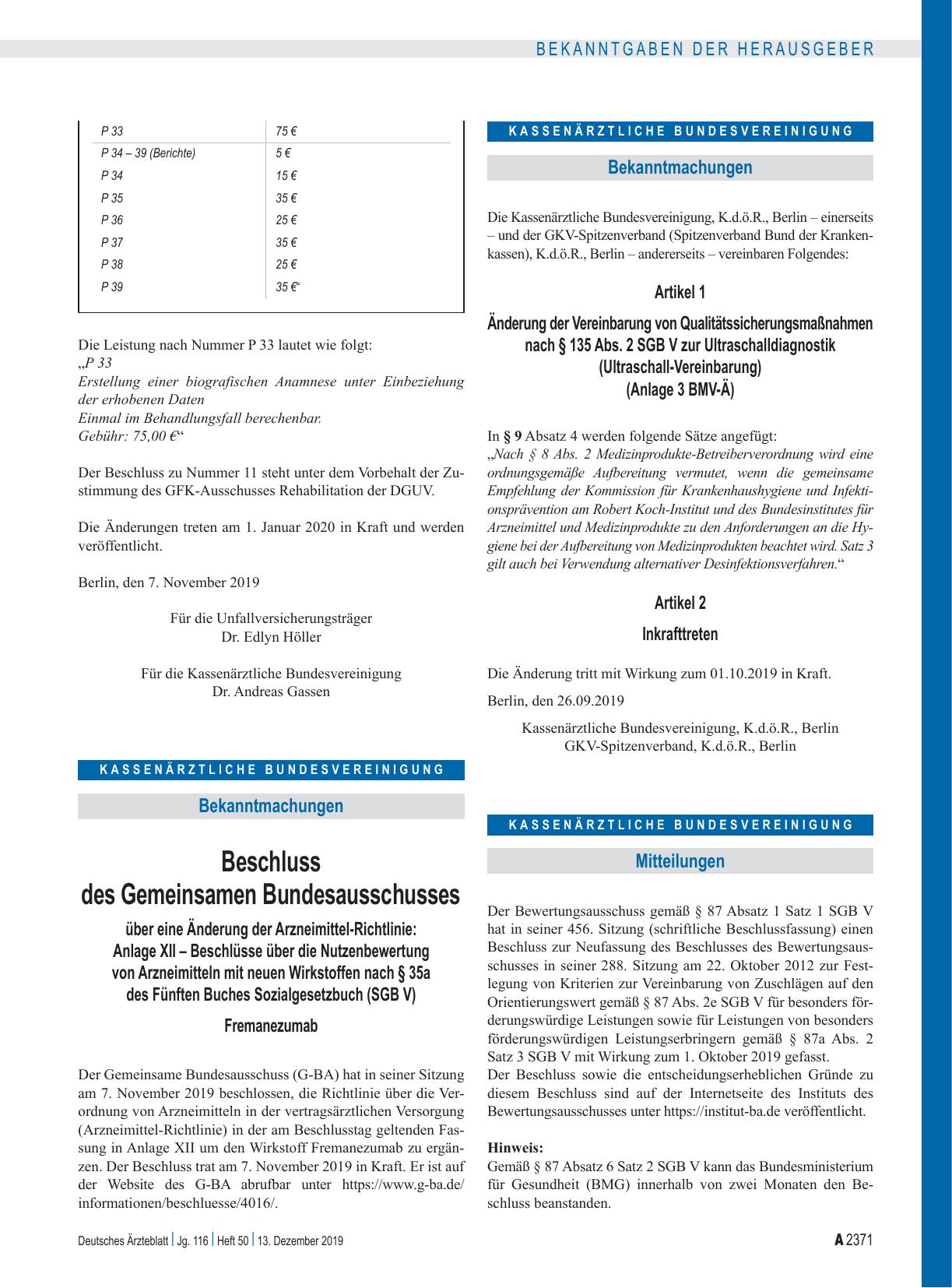 Vorschauseite 1: Mitteilungen