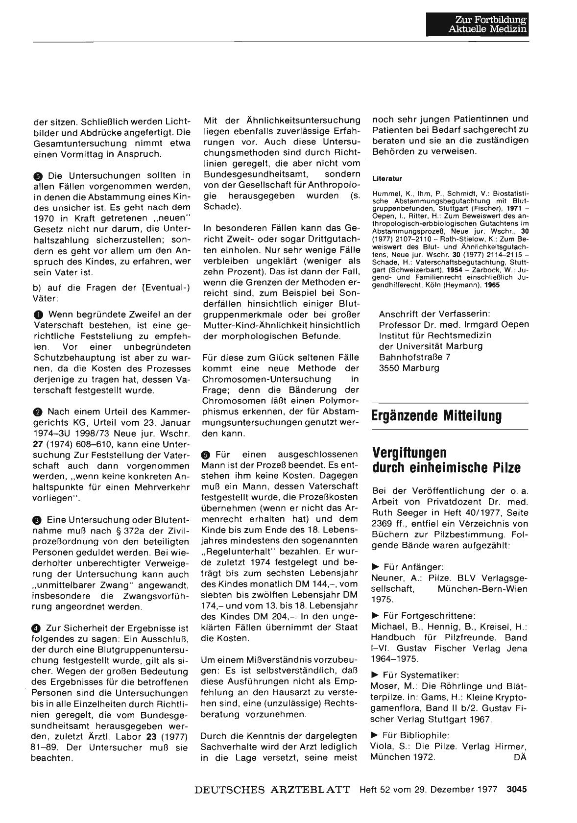 Vorschauseite 1: Vergiftungen durch einheimische Pilze