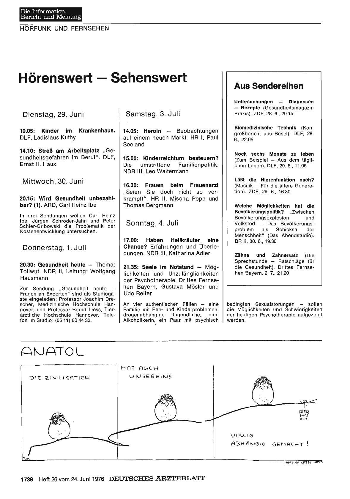 Vorschauseite 1: Hörenswert — Sehenswert
