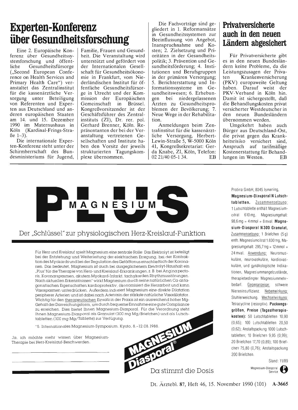 Vorschauseite 1: Privatversicherte auch in den neuen Ländern abgesichert