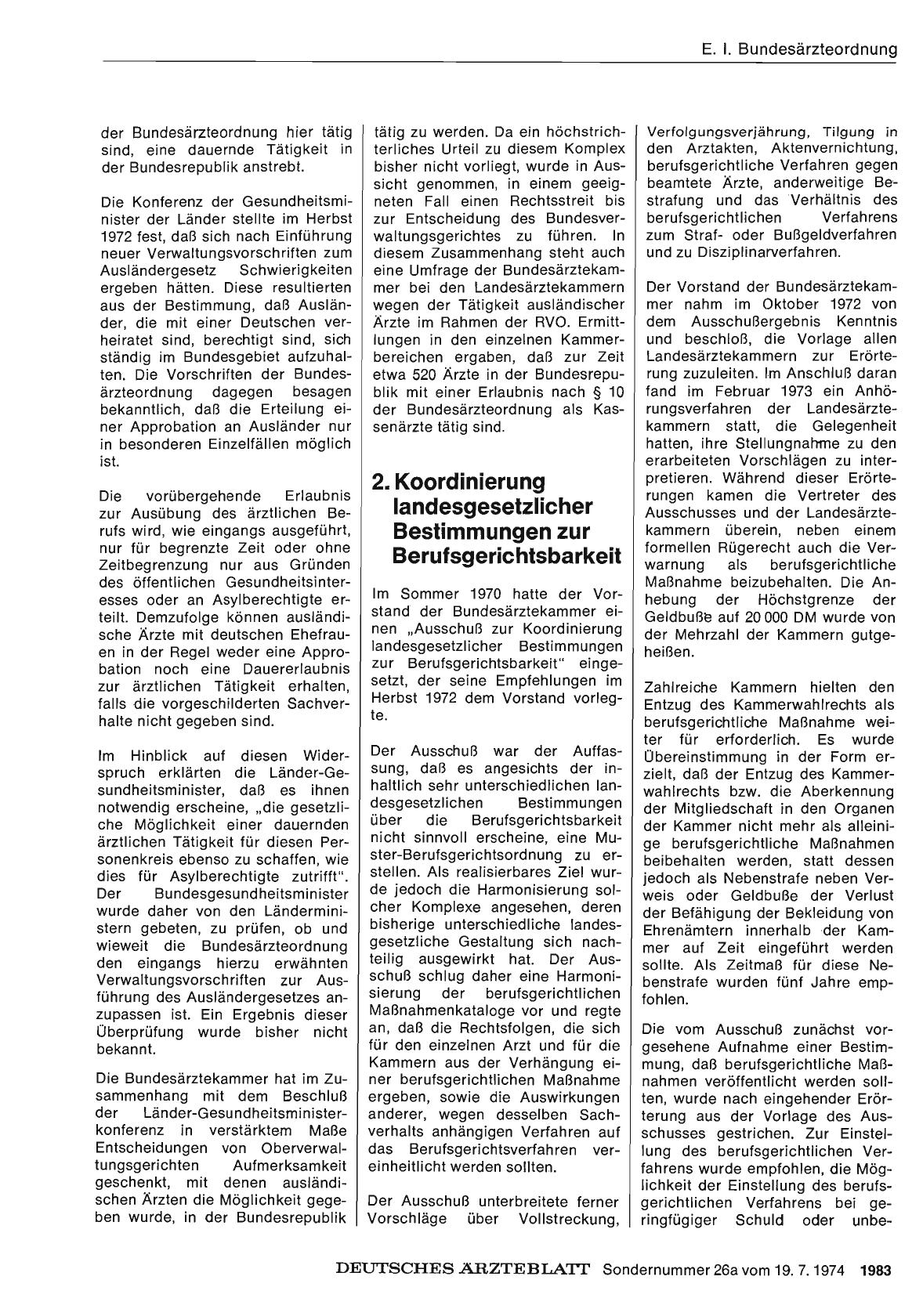 Vorschauseite 1: 2. Koordinierung landesgesetzlicher Bestimmungen zur Berufsgerichtsbarkeit