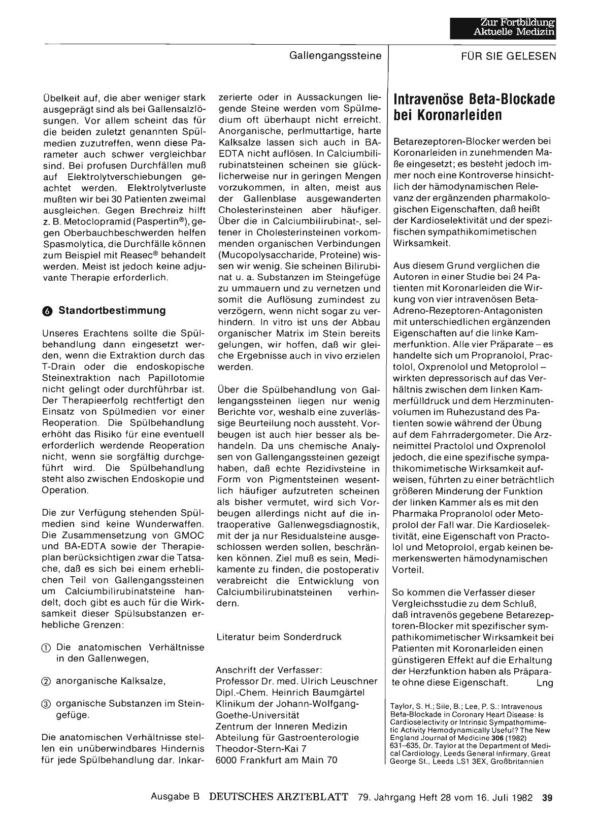 Vorschauseite 1: Intravenöse Beta-Blockade bei Koronarleiden