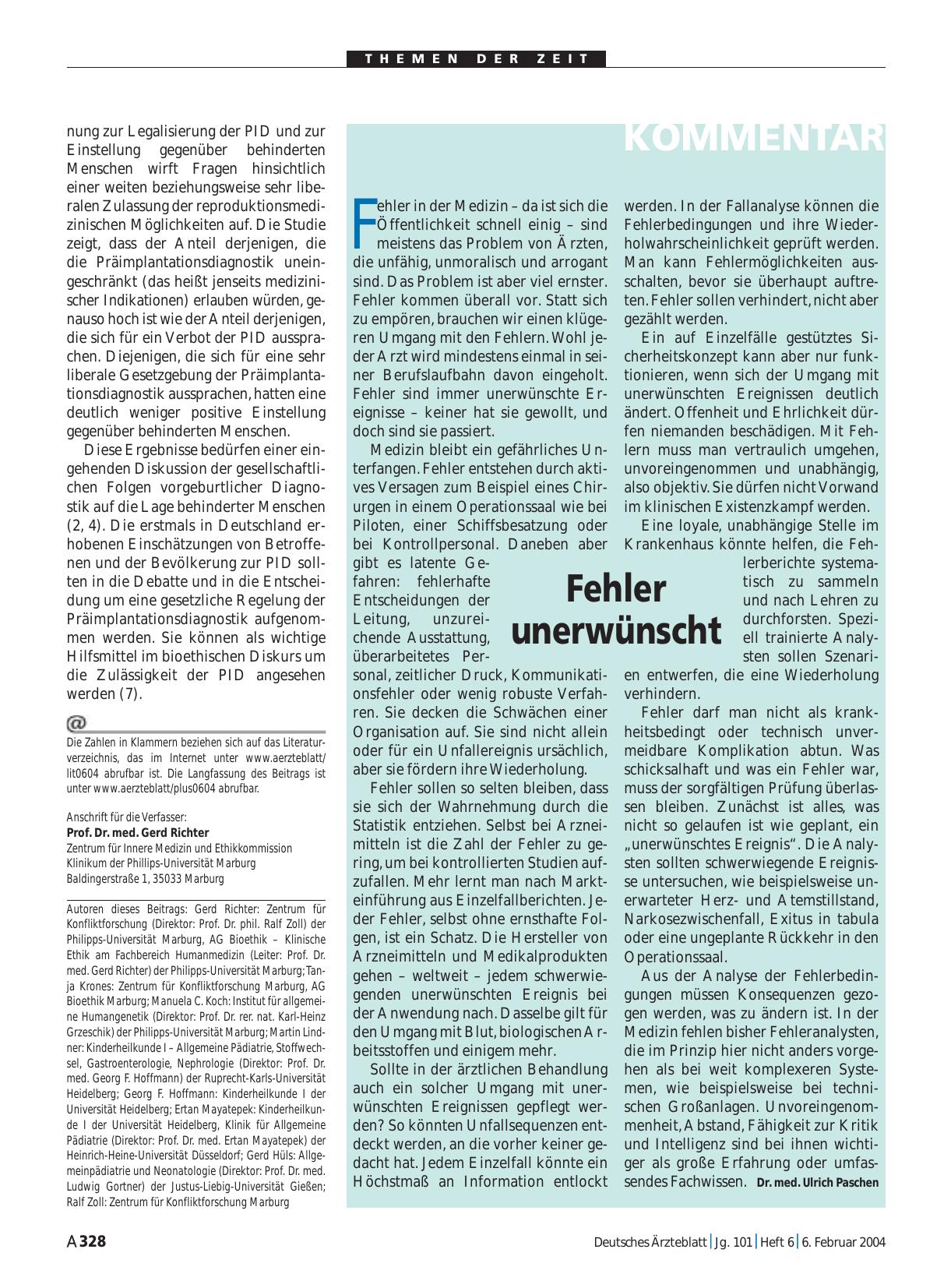 Vorschauseite 1: Fehler unerwünscht
